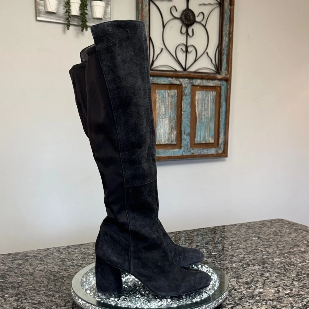 Nine West Black black suede tall Boots 8
